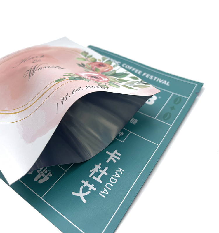 Wholesale Design Coffee Bean Packing Bag Customize Printed Flat Bottom Bags With Zipper