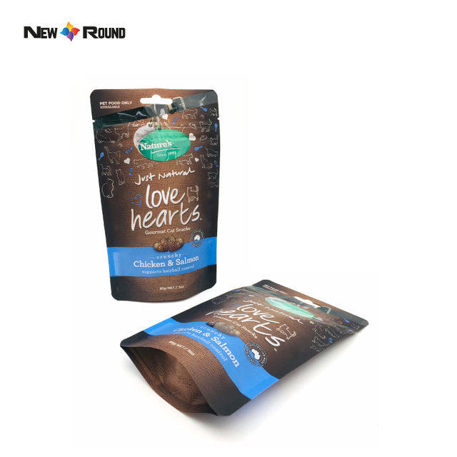 Wholesale Custom Printed Pet Food Plastic Dog Treat Packaging OEM Dog Feed Bag With Zipper
