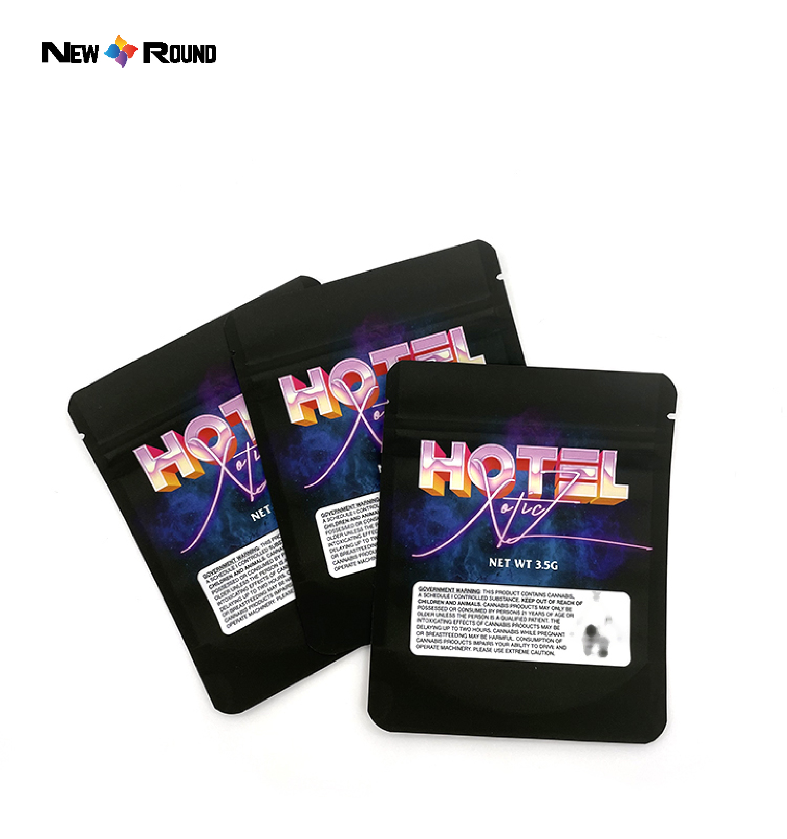 Custom Child Resistant Plastic Mylar Pouch Resealable Stand Up Zip Lock Medicine Bags