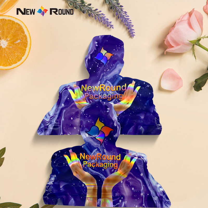Custom size holographic pouches