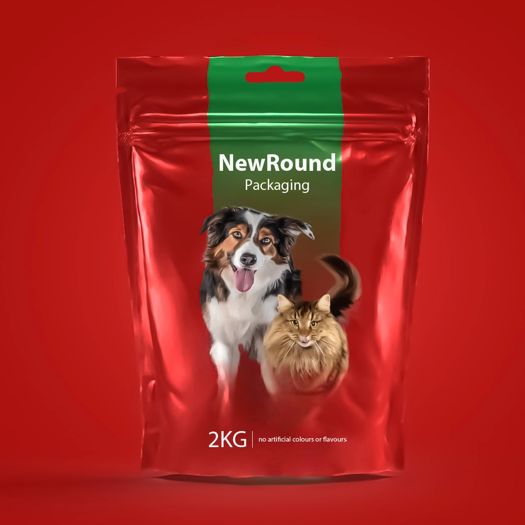 Pet Food Packaging with Recyclable Stand Up Design​