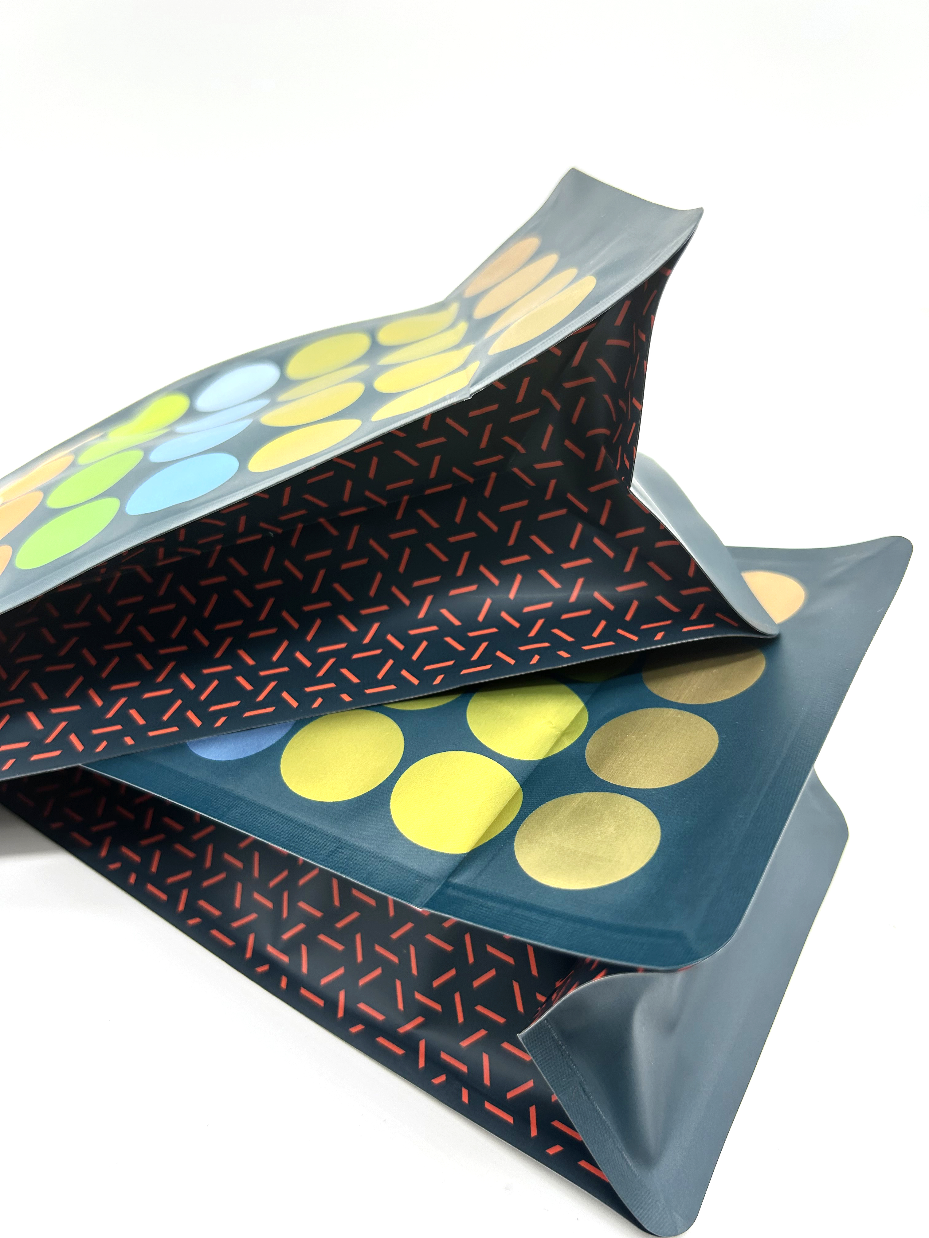 Custom Printed Kraft Empty Flat Bottom Coffee Bean Tea Packaging Bags with Valve Zipper And Window