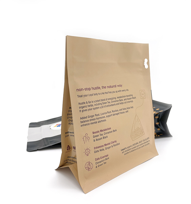 Custom Printed Wholesale Resealable Flat Bottom Side Gusset Stand Up Coffee Zipper Pouch Packaging Bags 