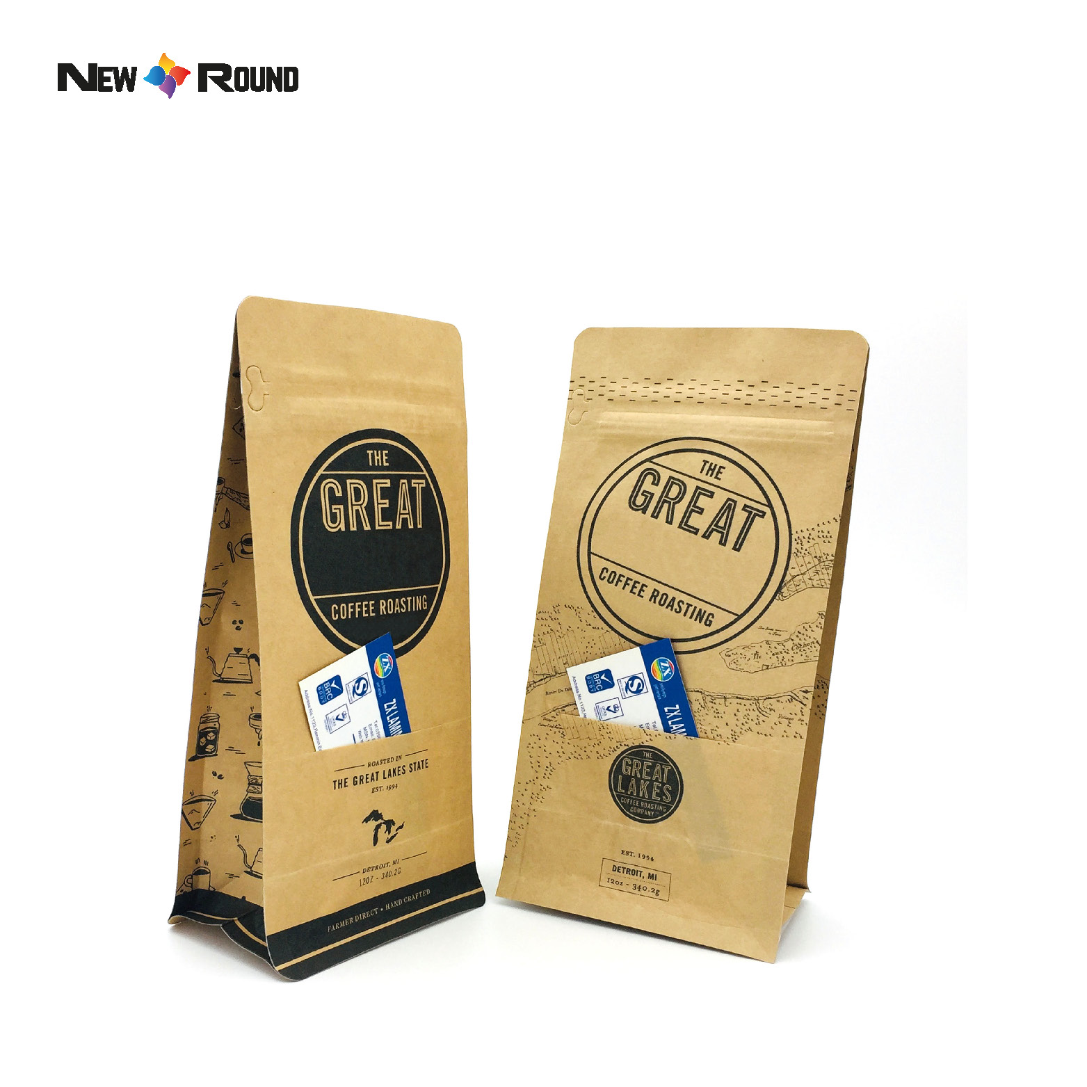 small bags of coffee