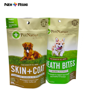 Custom Printed Food Grade Ziplock Snack Custom Plastic Pouch Packaging Pet Food Bag