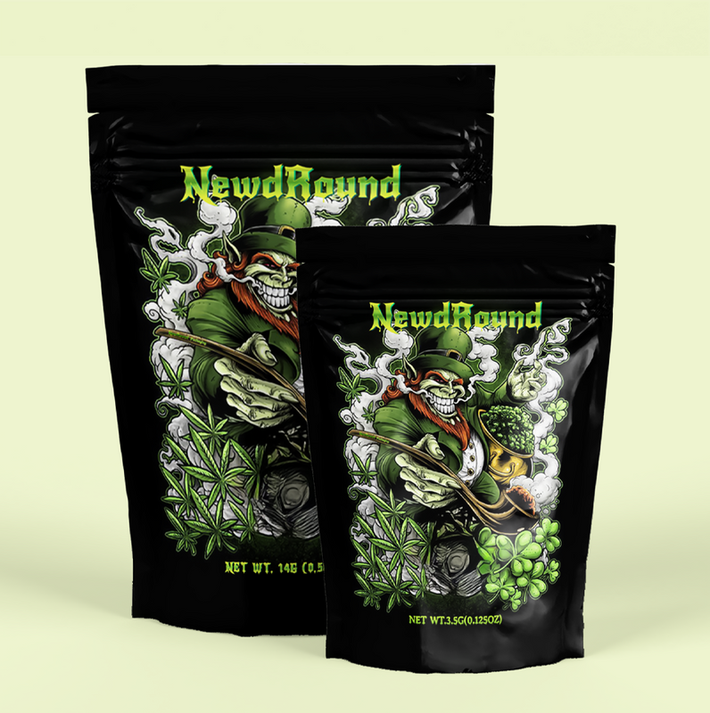 Holographic Cannabis Smell Proof Zip Lock Mylar Resealable Bags