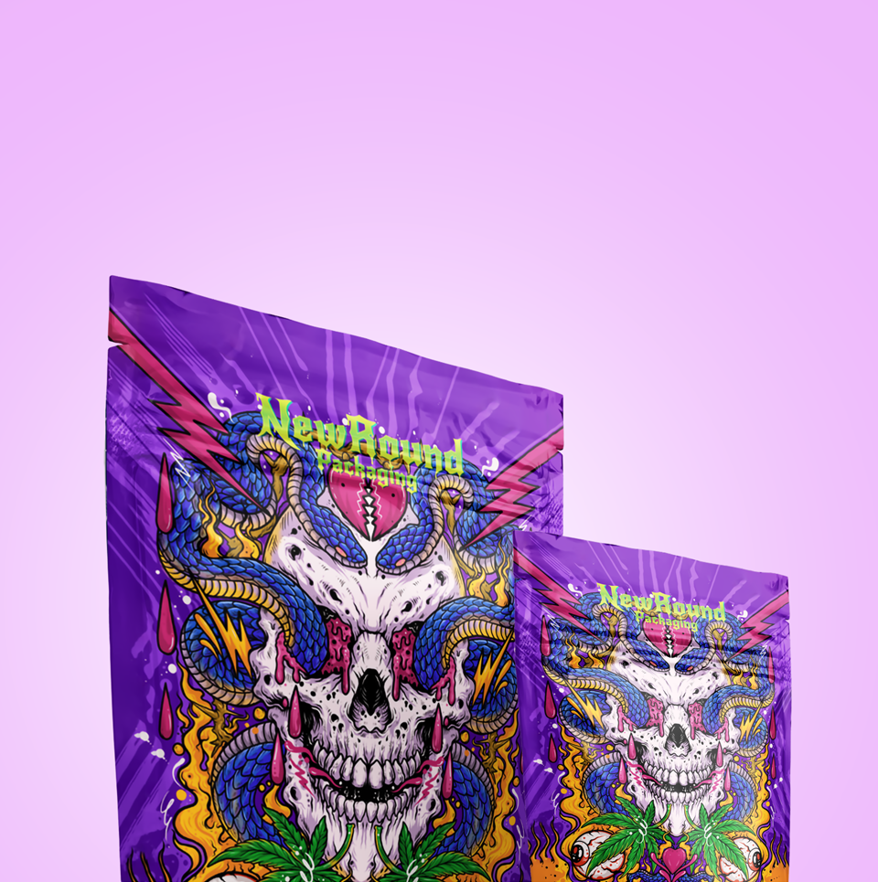 Cannabis Blunt Mylar Ziplock Bags