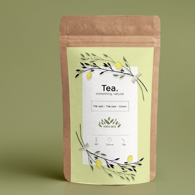 Kraft Paper Stand Up Pouch Tea Bag
