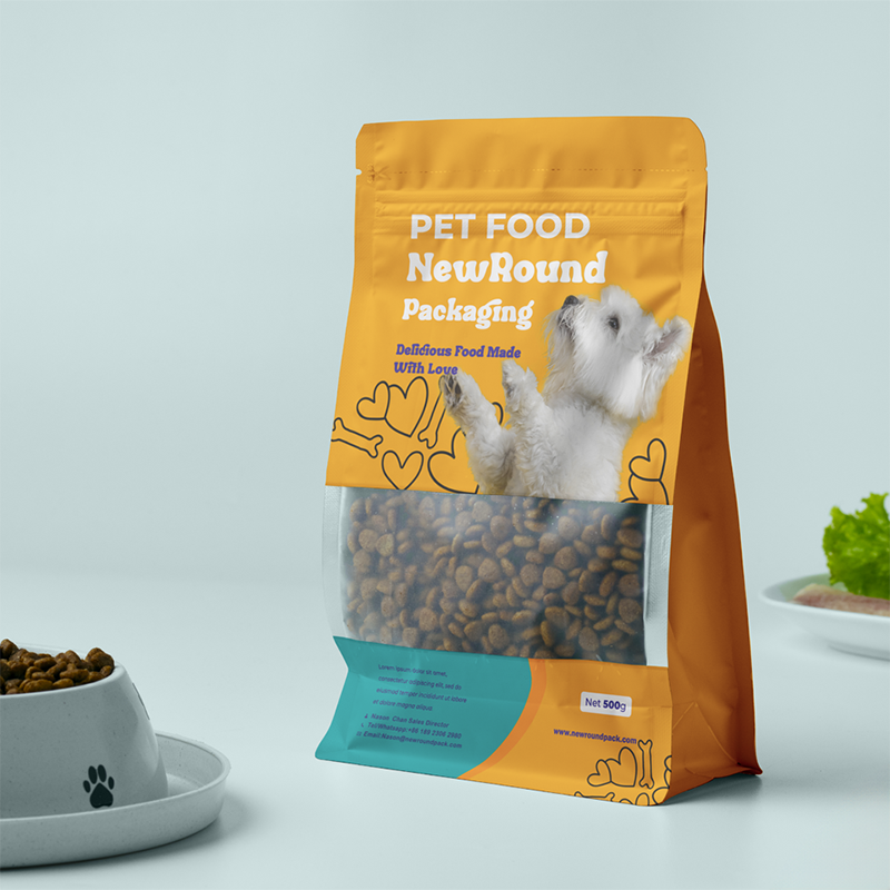 Eco - Friendly Flat Bottom Cat Food Packaging