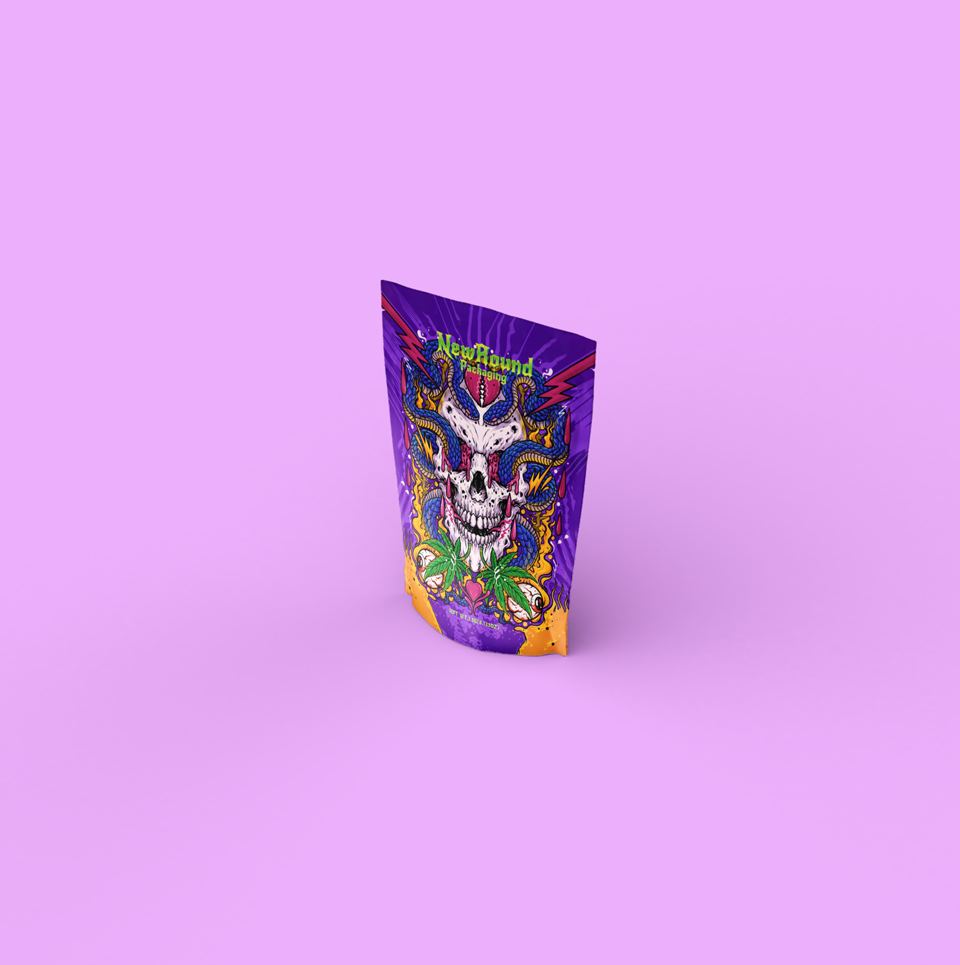 Cannabis Blunt Mylar Ziplock Stand Up Pouch