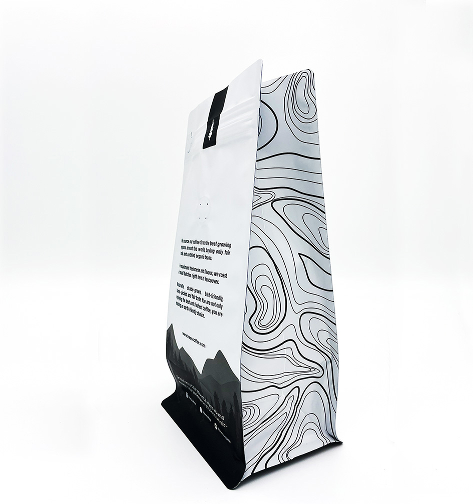 Customized Printed Color Dust Proof Fresh Keeping Coffee Nut Food Grade Flat Bottom Bag