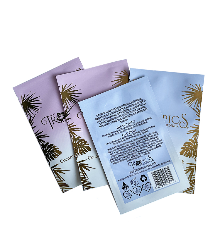 OEM Cosmetic Sachet Pouch Pack Facial Mask Packaging Bag
