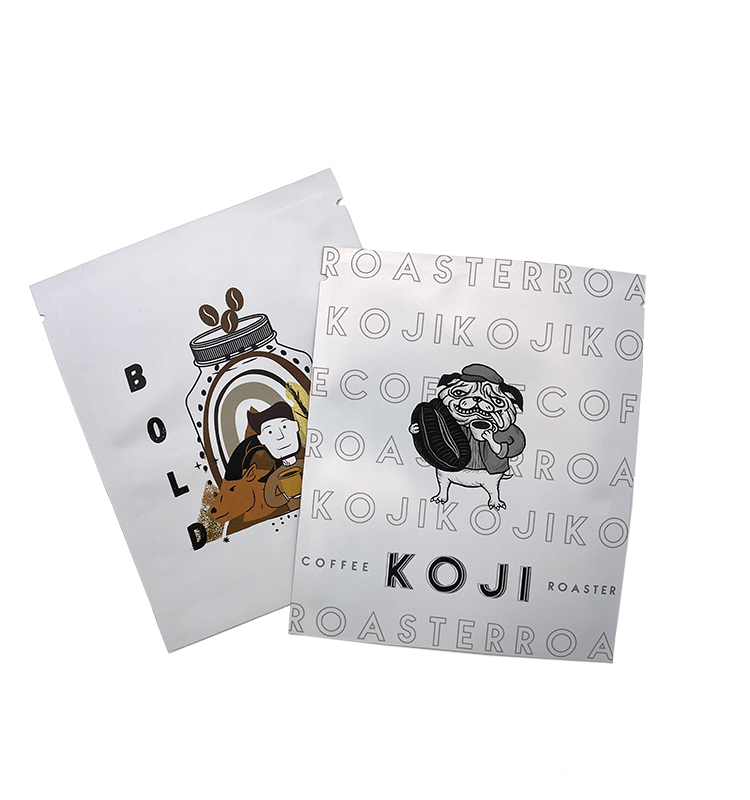 Kraft Flat Bottom Paper Custom Printed Packing Biodegradable Compostable Empty Bean Packaging Coffee Bag