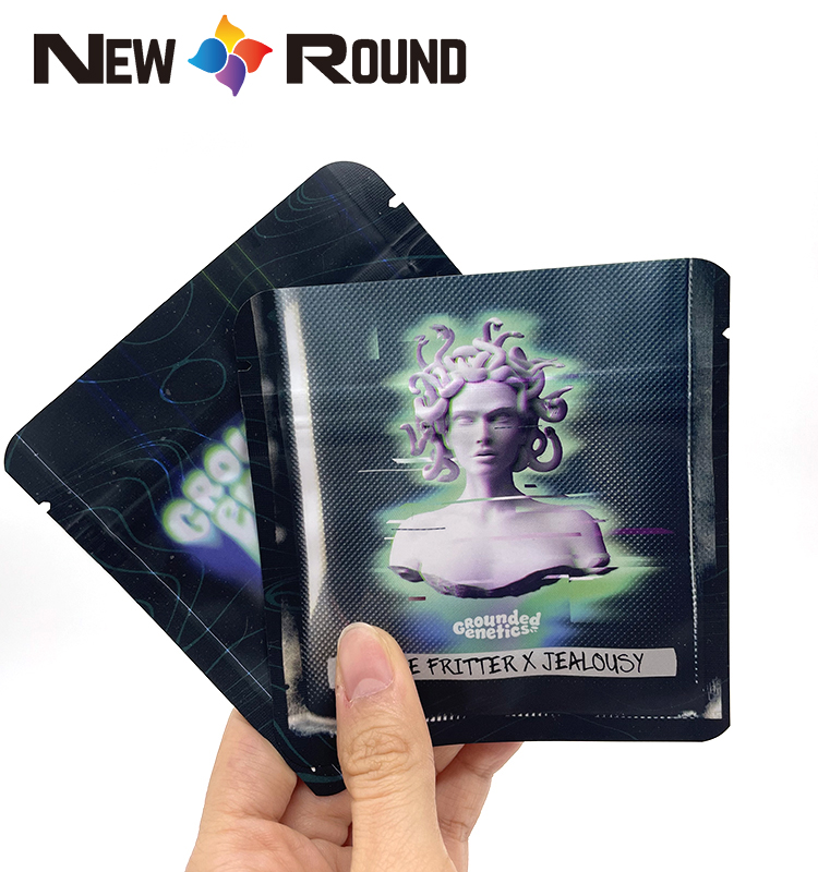 Custom Logo Biodegradable Recycled Stand Up Pouches Dry Food Packaging Herbs And Spices Zip Lock Mylar Bag