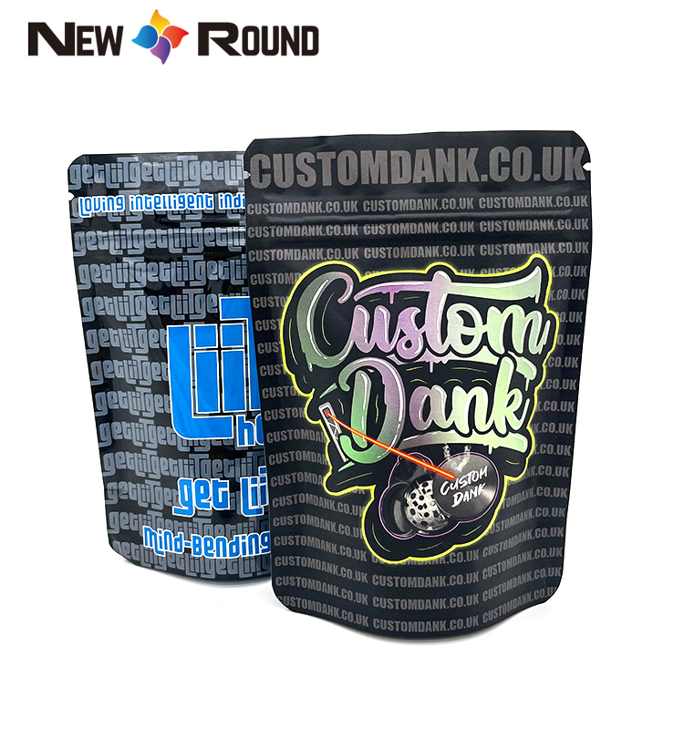 Custom Printed Laminated Aluminum Foil Zip Lock Bags with Logos Mini Flat Pouch Recyclable