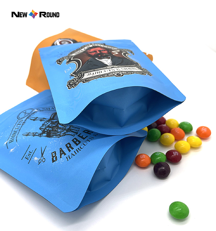 Smell Proof Airtight Foil Plastic Mylar Bags Laser Holographic Reusable Small Ziplock Packaging Mini Gummies Bag