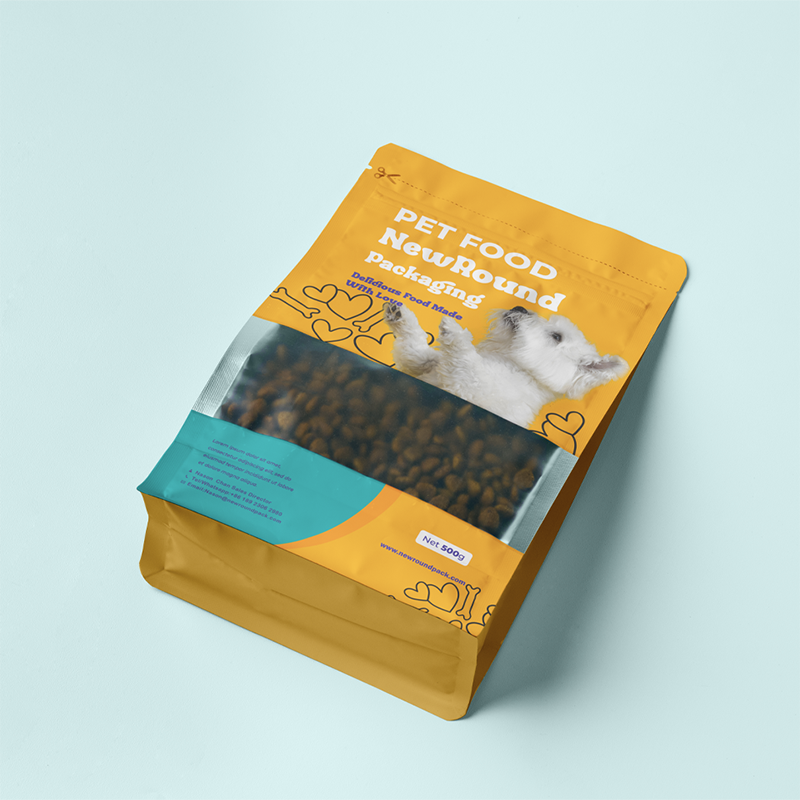 Biodegradable Flat Bottom Cat Food Bags 