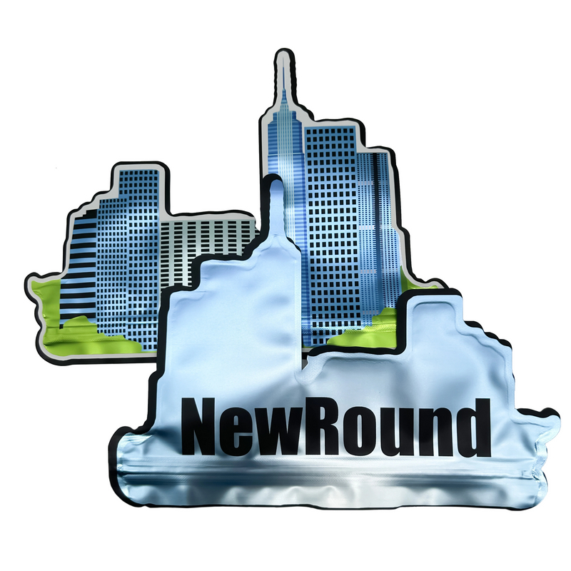 Diecut Shaped Packaging Irregular Ziplock 3.5 Smell Proof Logo Print Custom Design Die Cut Mylar Bags