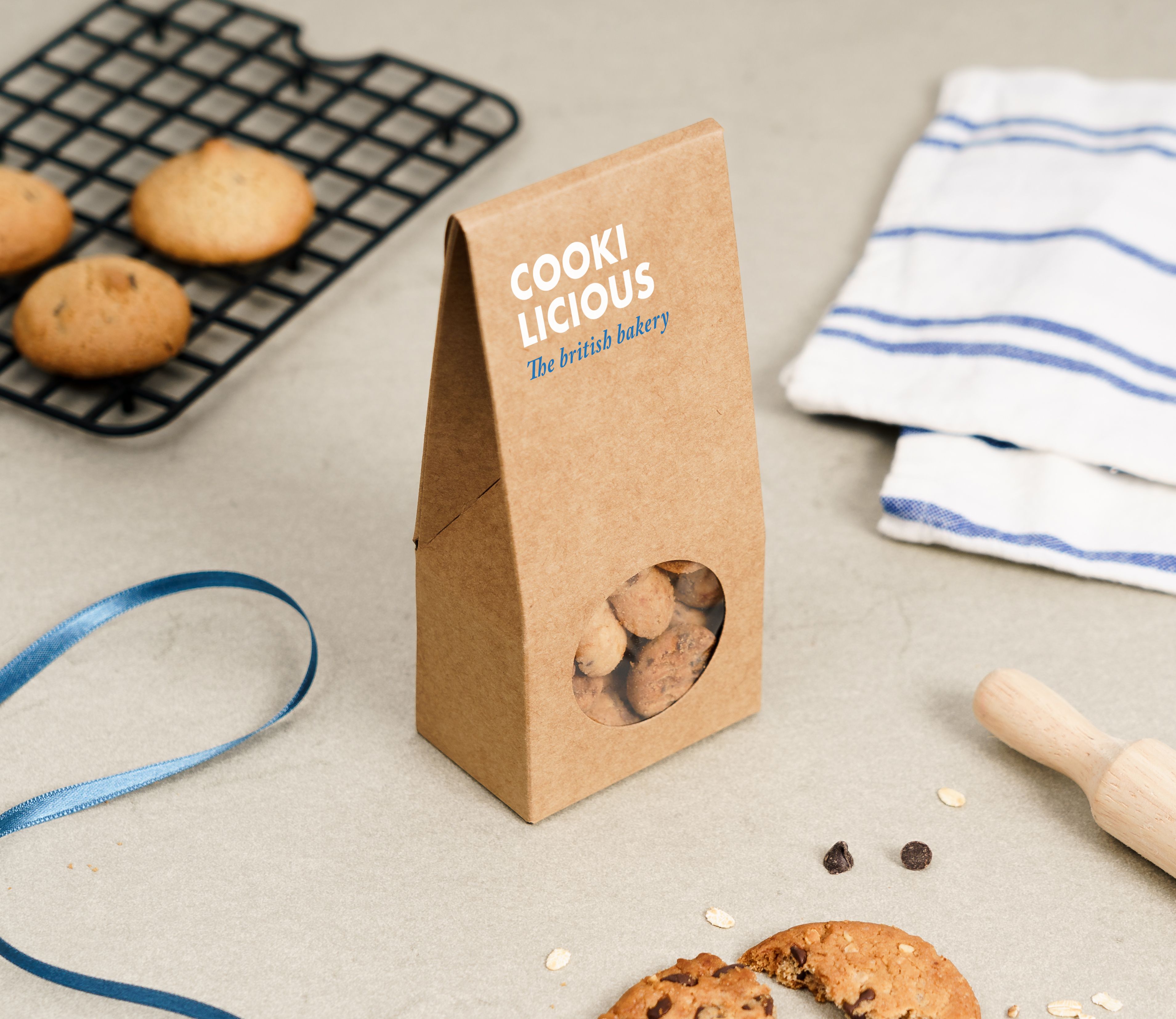 kraft and clear paper bags