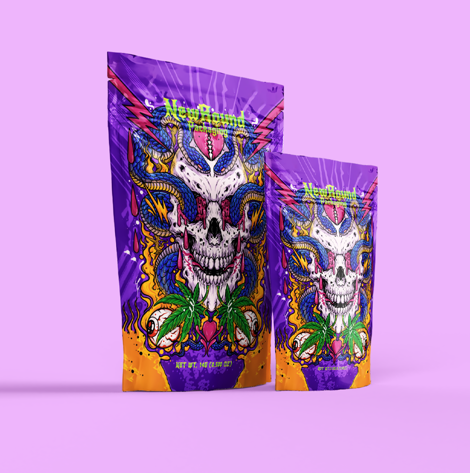 Cannabis Blunt Mylar Ziplock Stand Up Pouch