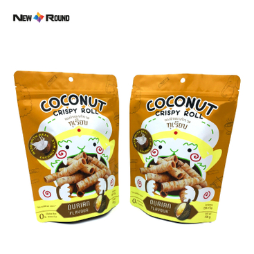 Custom Stand Up Pouch Eco Friendly Food Self Standing Material For Snack Packaging Bag