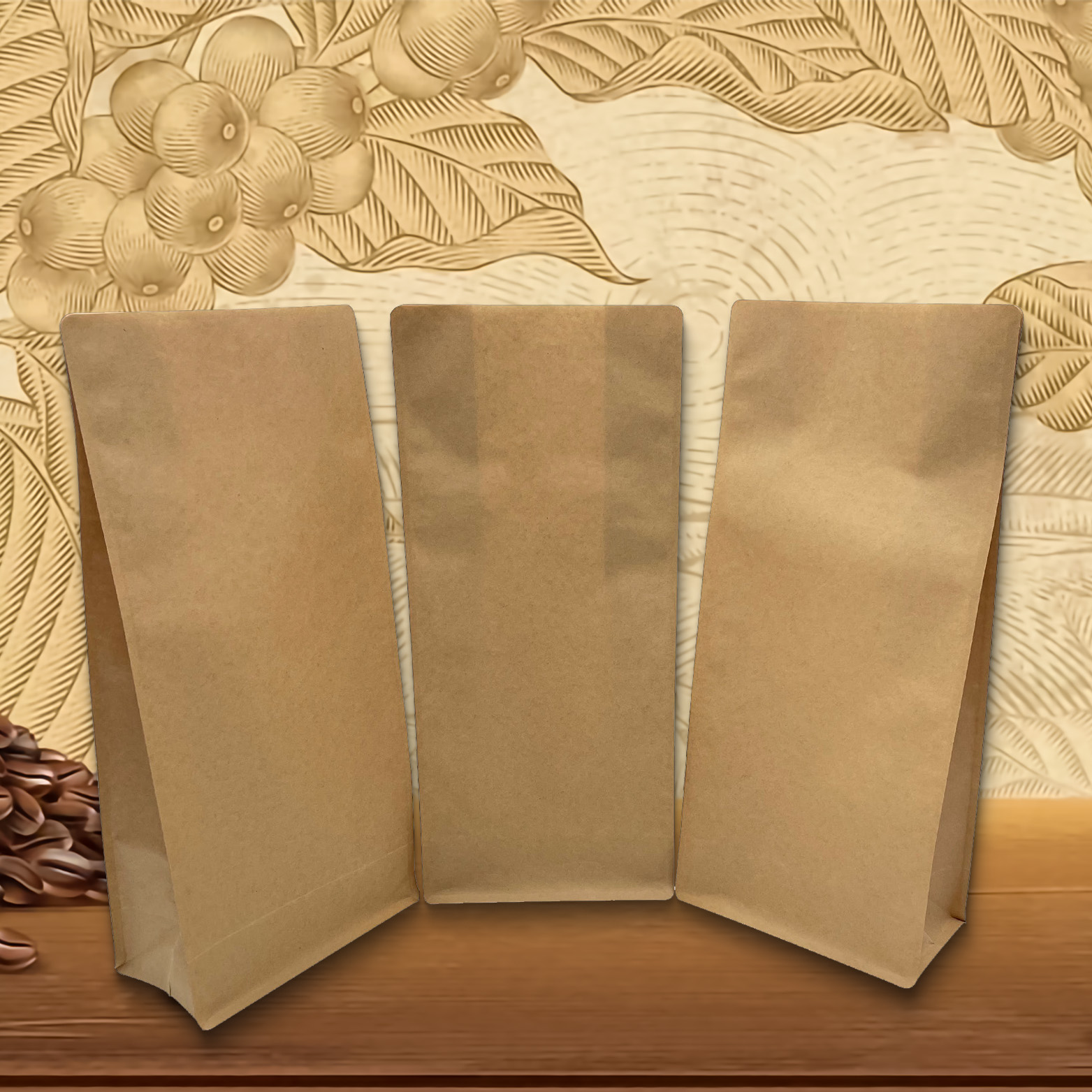 Customize Aluminum Zipper Stand Up Matte UV Print with Valve Coffee Bean Bag