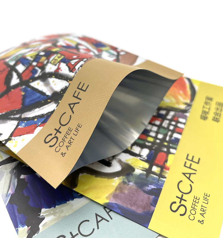 Personalized Resealable Stand Up Coffee Packaging Biodegradable Custom Coffee Bags