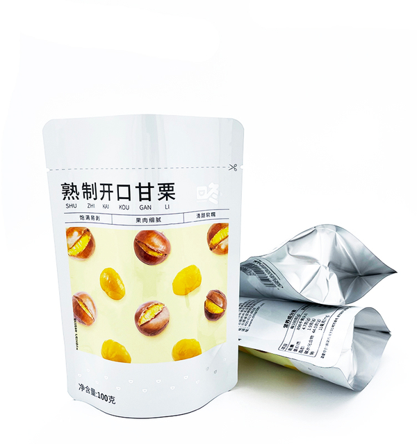 Custom Printed Aluminium Foil Bags For Food Cashew Nuts Peanut Chips Dry Fruit Snack Food Packaging Bags