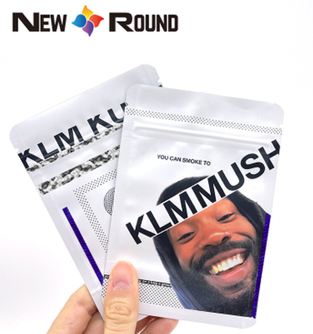 Custom Printed Plastic Food Bag Smell Proof Resealable Stand Up Pouch With Zipper Lock