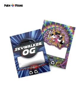 Customized Shaped 3.5G Mylar Bags Resealable Zip Lock Bags Food Storage SmellProof Bags