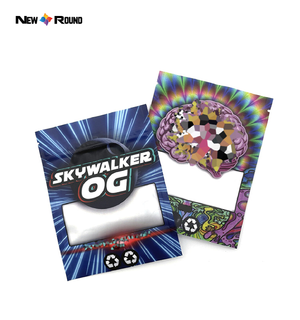 Customized Shaped 3.5G Mylar Bags Resealable Zip Lock Bags Food Storage SmellProof Bags