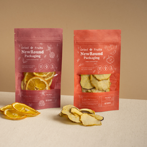 Kraft Zip Lock Stand Up Resealable Pouches With Matte Window
