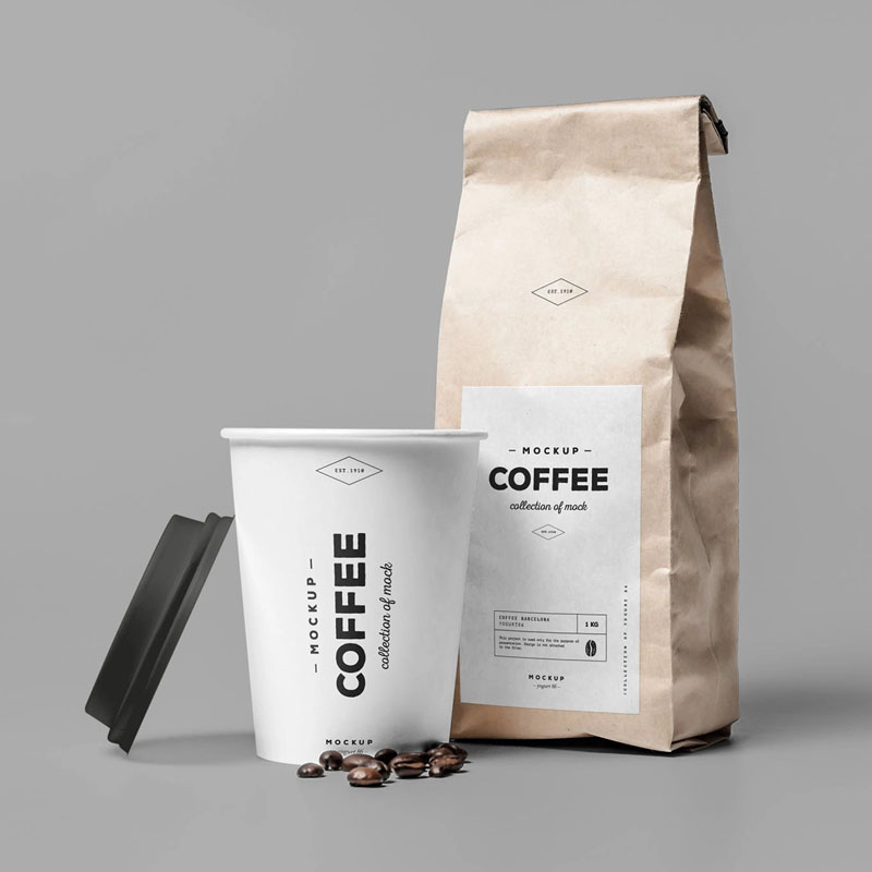 Moisture-resistant compostable coffee snack bags