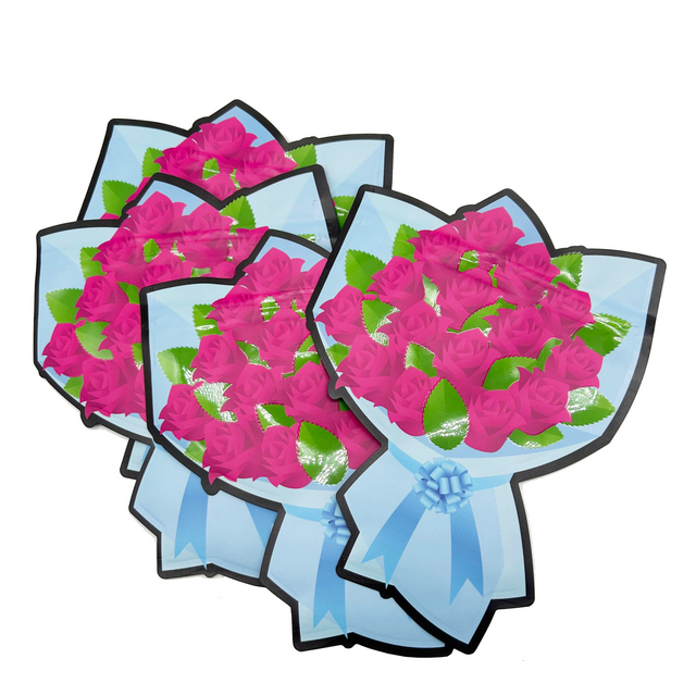 Custom Smell Proof Aluminum Foil Zipper 3.5g Bag Matte With Spot UV Candy Gummies Packaging Special Shaped Die Cut Mylar Bag