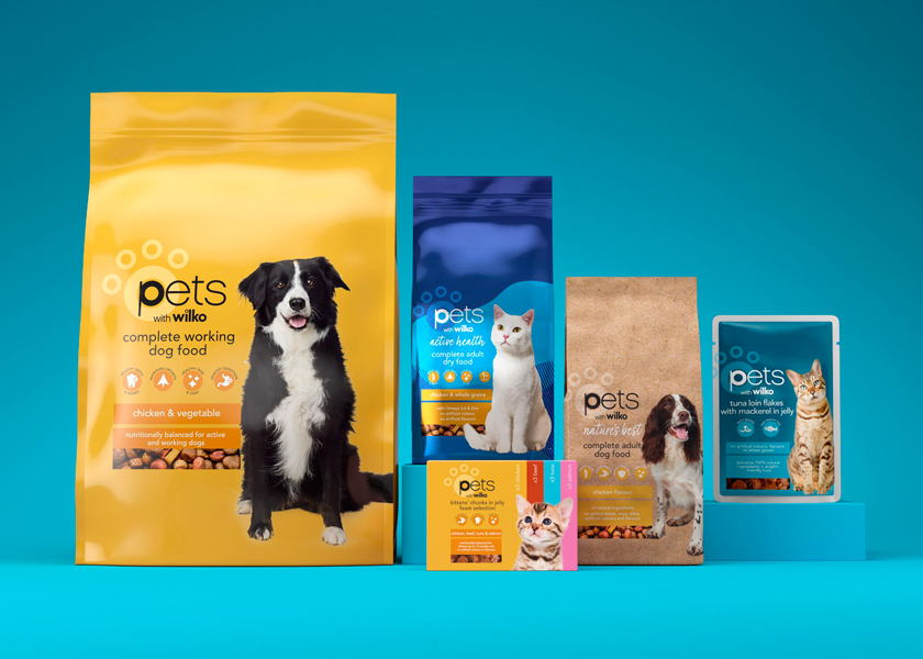 Recyclable human-grade pet food storage bags with zip closure