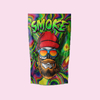 Holographic foil accents on THC packaging