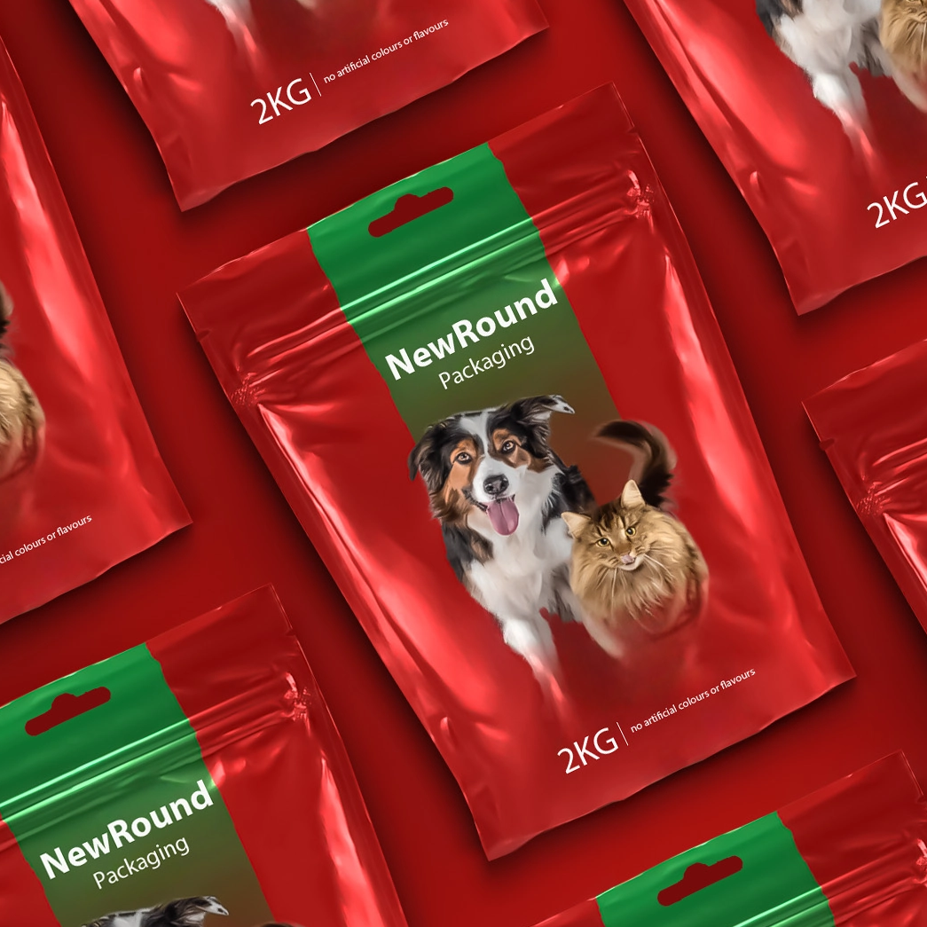 Pet Food Packaging with Recyclable Stand Up Design​