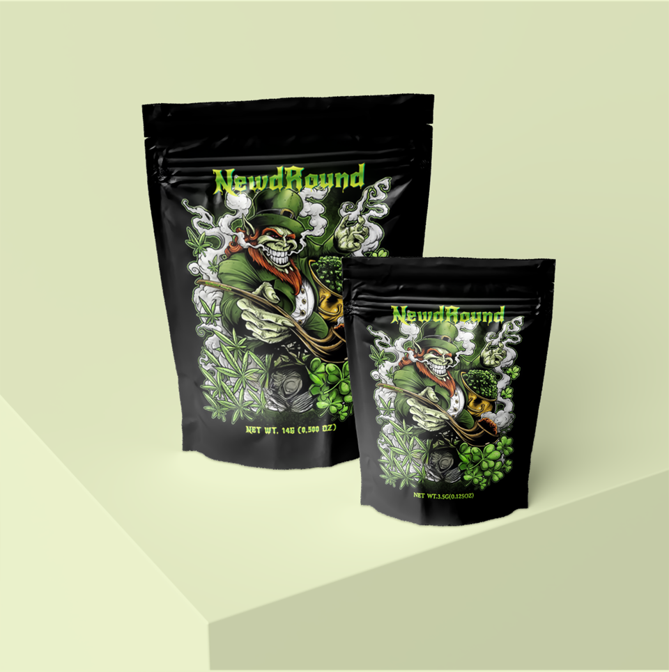 Holographic Cannabis Smell Proof Zip Lock Mylar Resealable Bags