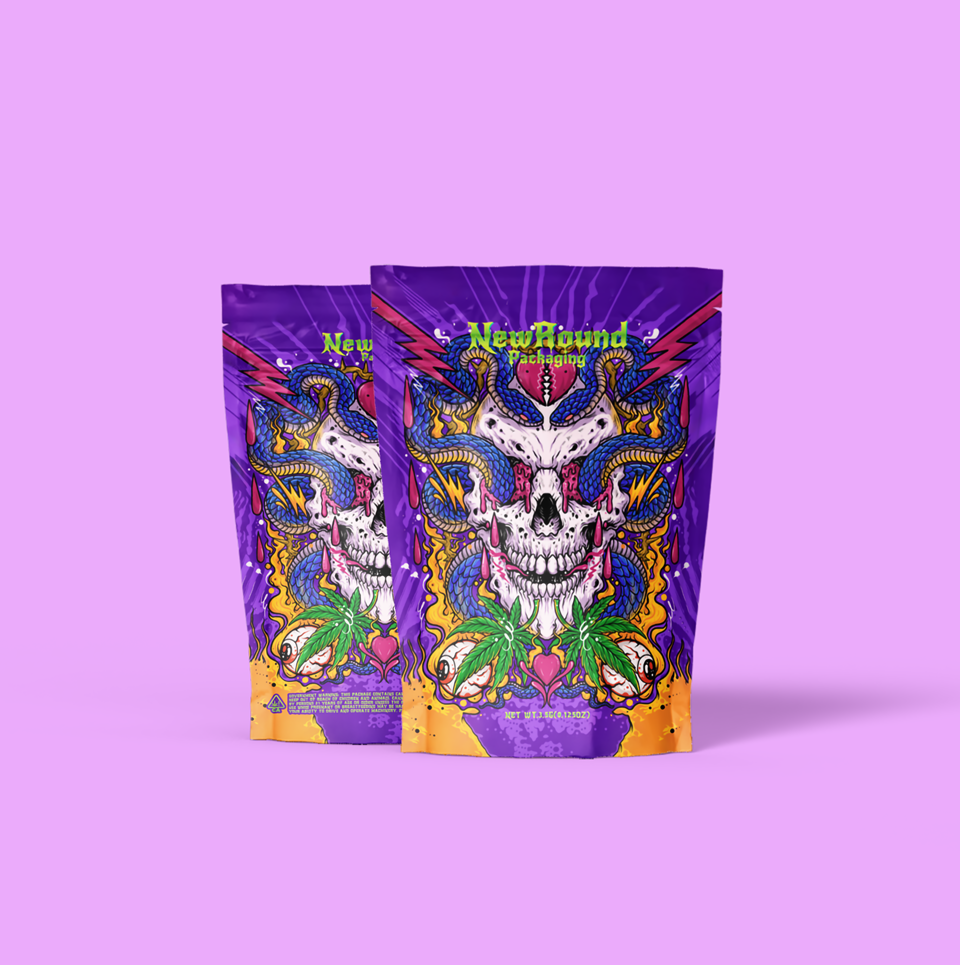 Cannabis Blunt Mylar Ziplock Stand Up Pouch