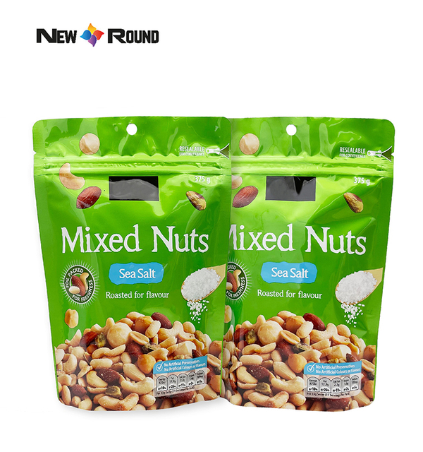  Stand Up Pouch Cashew Peanut Nuts Dry Fruit Plantain Potato Chips Snack Food Packaging Bag