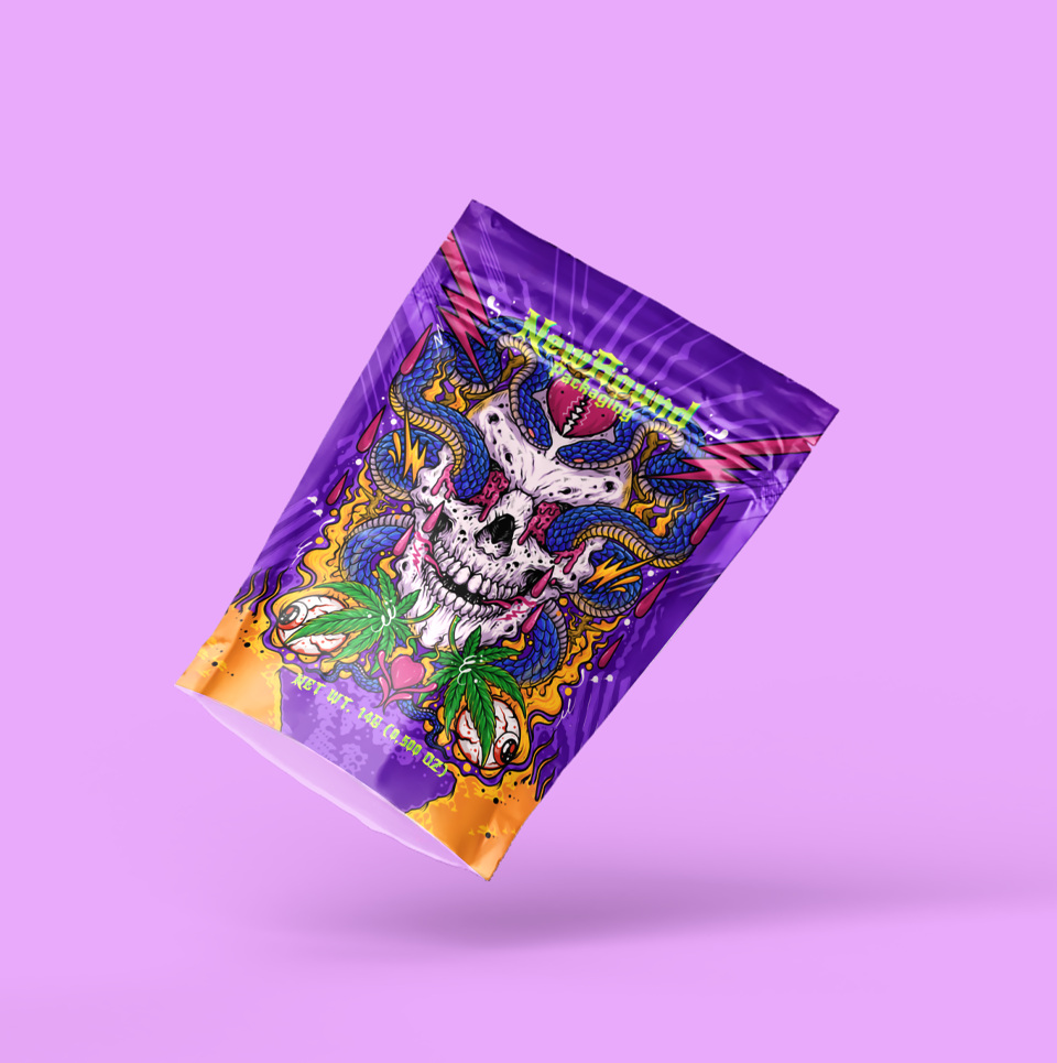 Cannabis Blunt Mylar Ziplock Bags