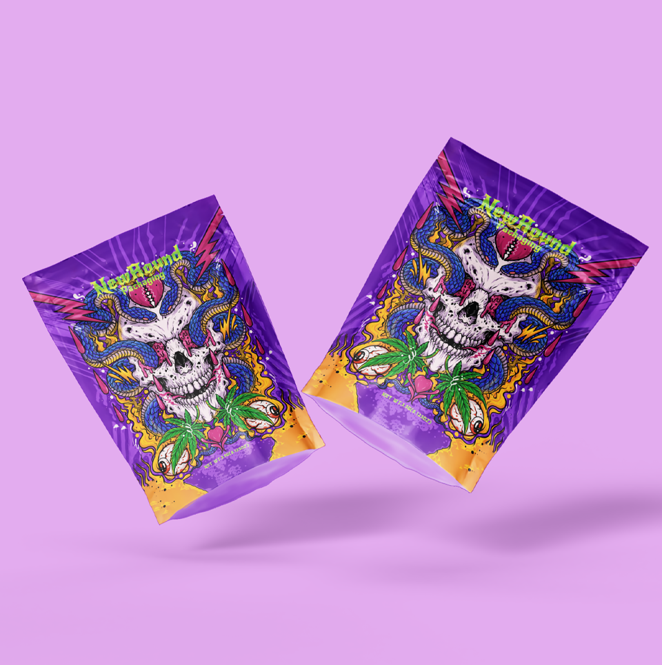 Cannabis Blunt Mylar Ziplock Stand Up Pouch