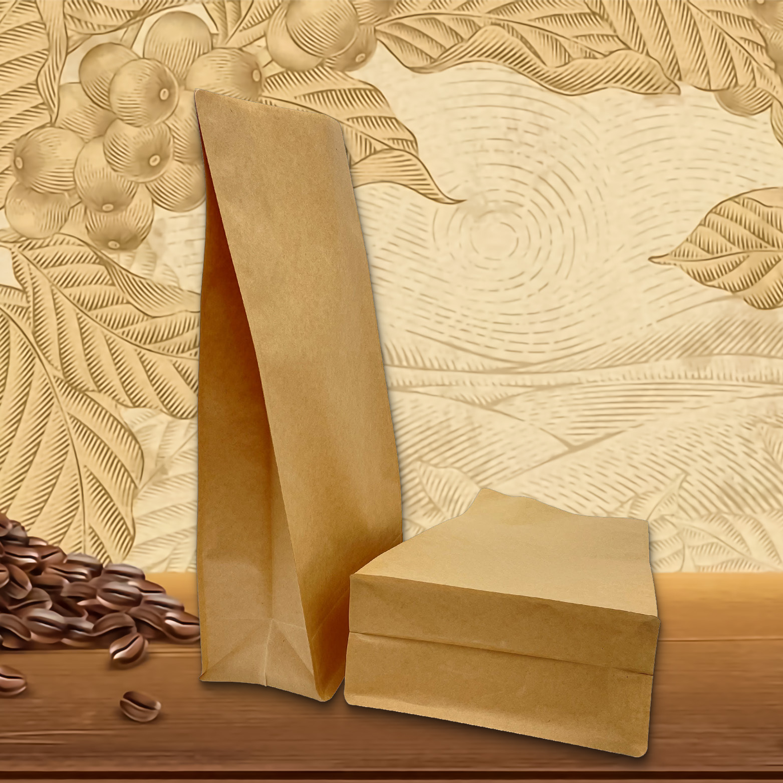 Customize Aluminum Zipper Stand Up Matte UV Print with Valve Coffee Bean Bag