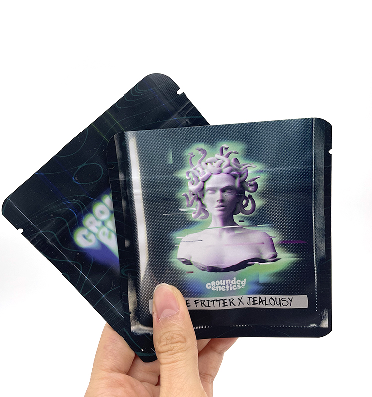 Custom Logo Biodegradable Recycled Stand Up Pouches Dry Food Packaging Herbs And Spices Zip Lock Mylar Bag