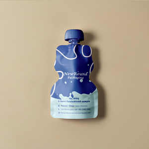 Matte/gloss finish branded spout pouches