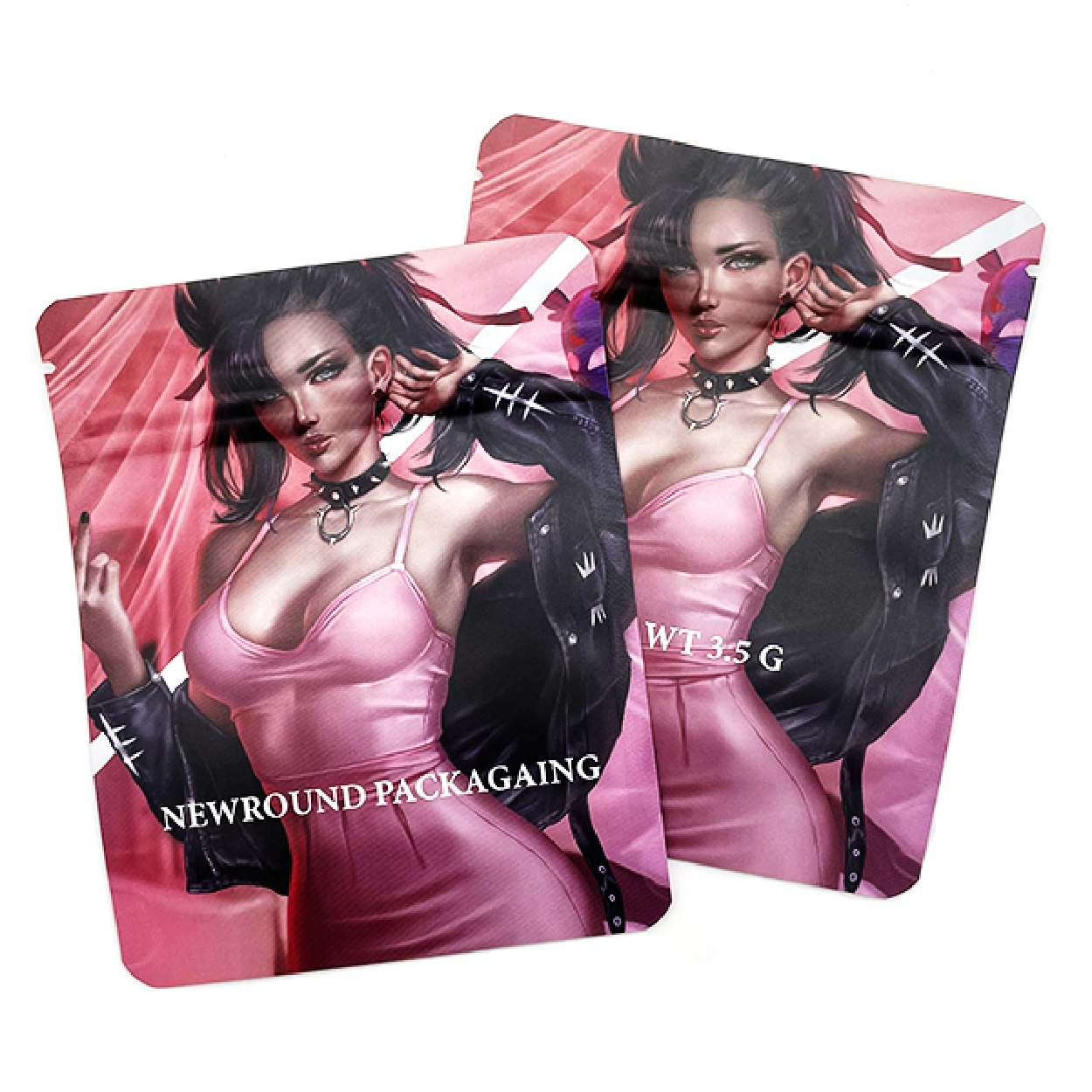 Mylar Plastic Bag Matte Laminated Smell Proof Stand Up Doypack Bag With Child Proof Reasealabel Zipper