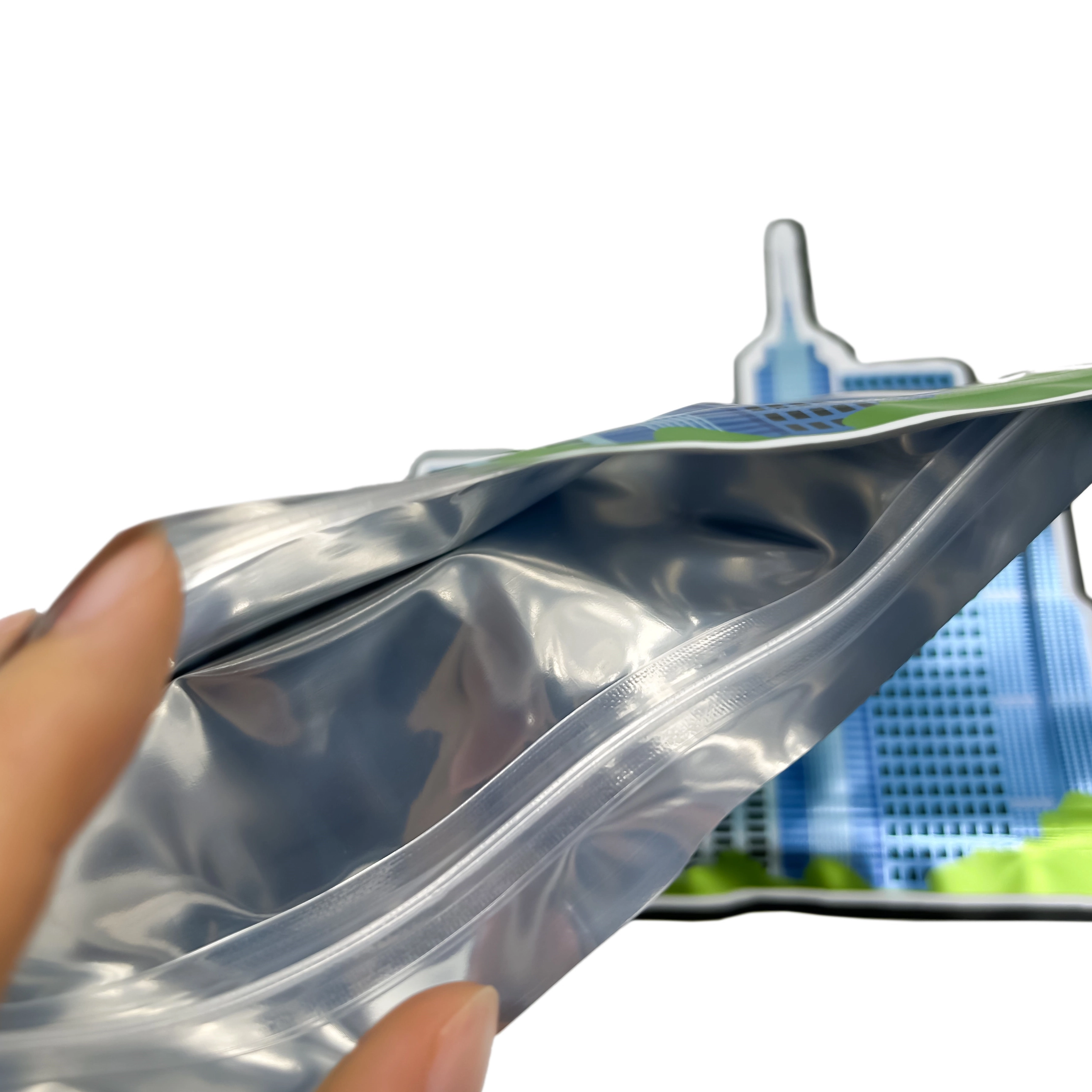 Diecut Shaped Packaging Irregular Ziplock 3.5 Smell Proof Logo Print Custom Design Die Cut Mylar Bags